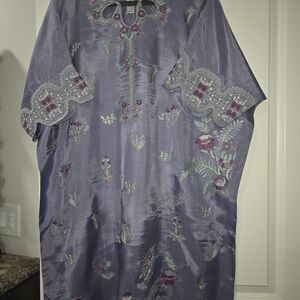 Embroidered Purple Kaftan